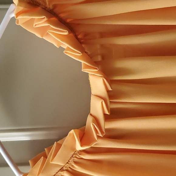 Vintage Peach Sheer flowy Dress - Picture 6 of 6